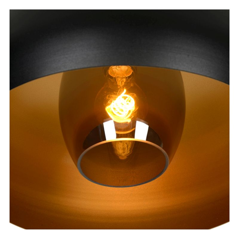 Lucide SHARAN - Zapustené stropné svietidlo - Ø 38 cm - 1xE27 - Čierne